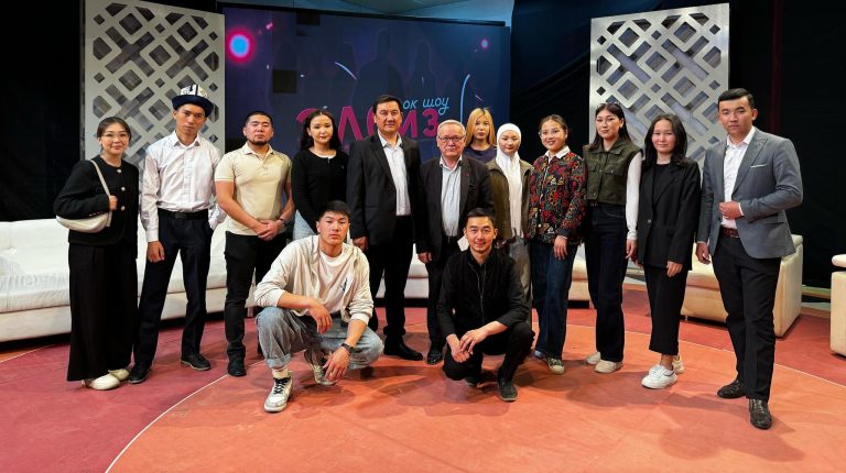 KSU students attend lecture by producer Almaz Kasymaliyev of the National First Channel of the National TV and Radio Corporation.